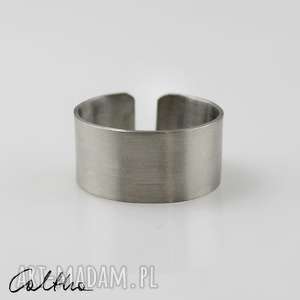 satyna - metalowy pierścionek, obrączka, regulowany, metaloplastyka