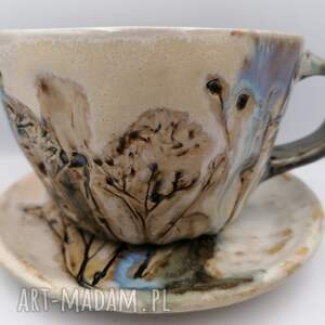 handmade ceramika komplet "jak bukiet kwiatów" 3