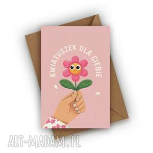 kartka okolicznościowa - kwiatuszek dla ciebie na imieniny
