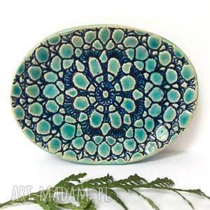 handmade ceramika koronkowa mydelniczka