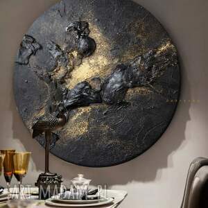 do salonu koło fi 100cm, duże, obrazy okrągłe