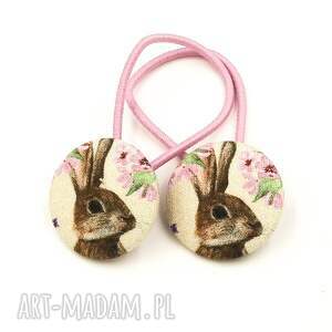 Prezent w zajączki, gumki, ozdoby do włosów