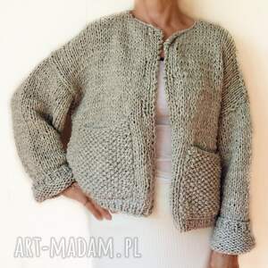 ręcznie zrobione swetry krótki sweter ręcznie robiony na drutach oversize