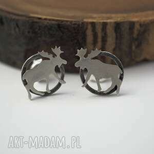 srebrne kolczyki łosie - Jachyra Jewellery biżuteria
