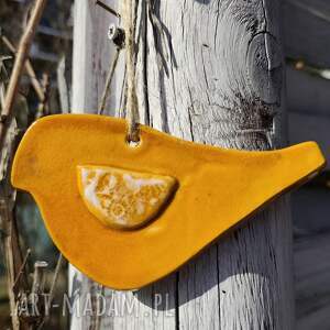 ptaszek ceramiczny zawieszka, ptak, ogród, prezent