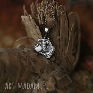 Mini wisiorek szop pracz ze srebra 925, biżuteria ze zwierzętami