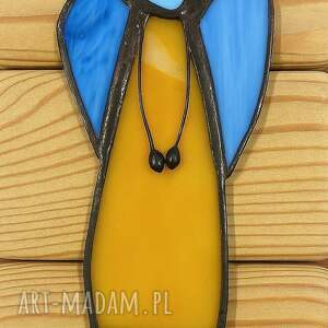 Prezent anioły witraz, metodą tiffany, mega aniol