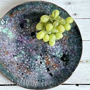 ceramika płytka misa lawendowe pole, kolorowy talerz, dekoracja wnętrza, miska