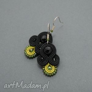 małe kolczyki sutasz, soutache sznurek, codzienne, wieczorowe, kolorowe