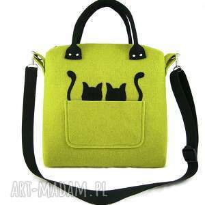 ręcznie wykonane na ramię chest olive & black cats/strap