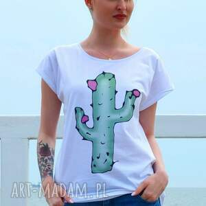 ręczne wykonanie koszulki cactus oversize t-shirt
