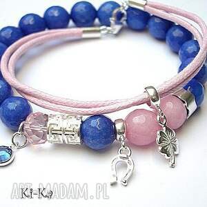 ręcznie zrobione alloys collection - dark blue and pink duo