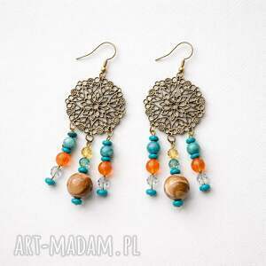 kolczyki kolorowe boho bok z1 leciutkie fo dam, et, bo fr