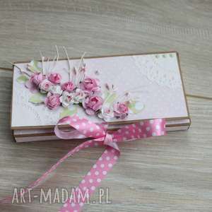 scrapbooking kartki czekoladownik w groszki kropki, romantyczny, koronka