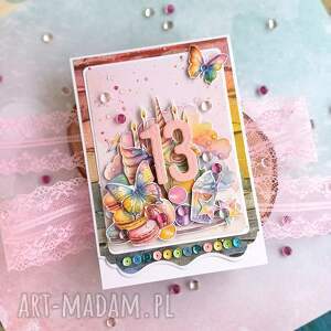 Ręcznie robiona kartka okolicznościowa scrapbooking