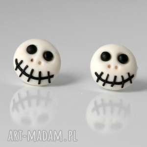 halloween - kolczyki wkręty czaszki, duchy duch, czaszka