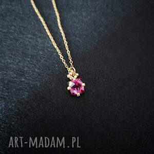 Naszyjnik z Kryształków Fuchsia, zawieszką