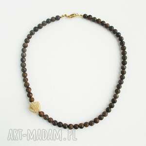 Prezent Róża pustyni i bronzyt Naszyjnik z detalem