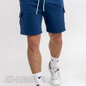 sportowe krótkie spodenki męskie bojówki denim