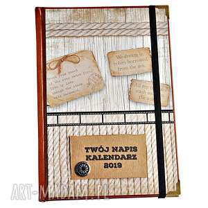 handmade scrapbooking albumy kalendarz vintage imienny, z twoim napisem
