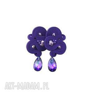 kolczyki soutache femine dark violet