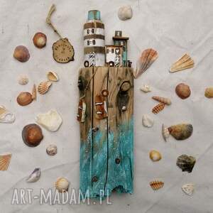 wieszak na klucze z latarnią morską skarpie no 1, drewna, ozdoba