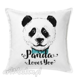 ręcznie zrobione upominki świąteczne poduszka panda loves you