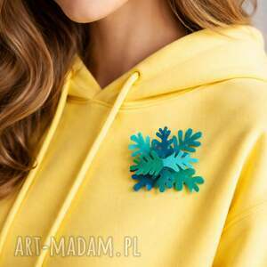 pin kształty morskie opowieści, duża broszka prezent dla artystki przypinka