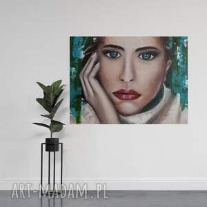 margo art kolor kobiety 2, obraz do salonu abstrakcyjny, wnętrze portret
