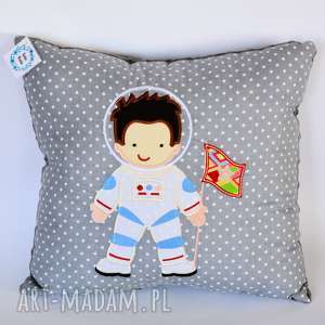 poduszka z aplikacją - kosmonauta, chłopiec, dziecko, przytulanie