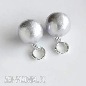 okrąg kolczyki, miyuki, srebro oryginalne