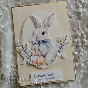 pomysł na prezent na święta Kartka wielkanocna z króliczkiem 2
