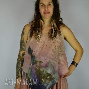 Barwiona roślinami Dzika Bluzka Polna Wróżka 2, ręcznie robiona