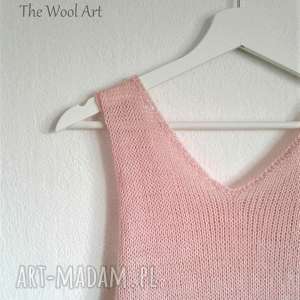 letnia bluzka - top wełna drutach sweterki
