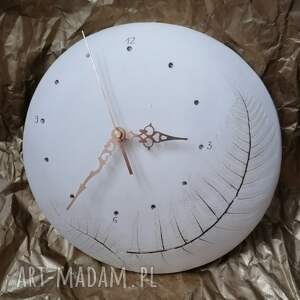 zegar ceramiczny - paprat, paproć na ścianę, prezent