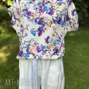 Bluzka w kwiaty z zakładkami - autorski projekt | nun. Mi | modna