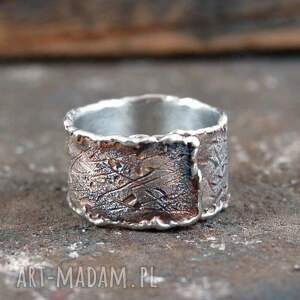 szeroka obrączka pierścionek unisex