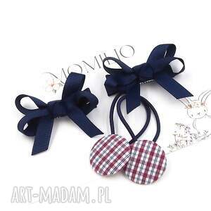 komplet do włosów gumki i spinki kokardki charlotte, prezent