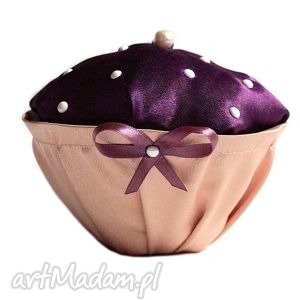 muffin violet pearls box, puzderko, szkatułka cupcake, babeczka