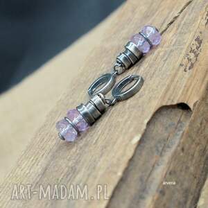 ametyst - kolczyki 015, biżuteria autorska z ametystem srebro
