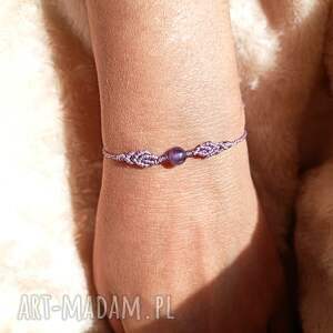 delfina dolls super pełnia ametyst w makramie bransoletka regulowana