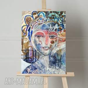 obraz - wydruk 100x70 cm arabela, twarz kobieta, postać canvas