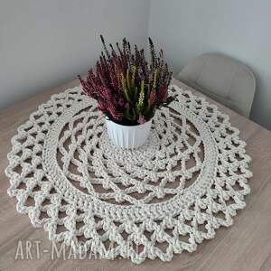 serweta szydełkowa ze sznurka bawełnianego 65cm