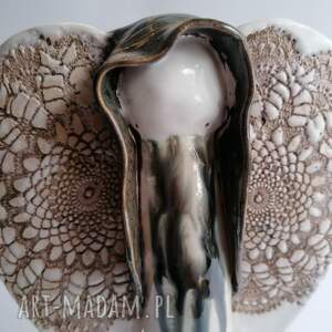 anioł perłowy 3, ceramika rękodzieło z ceramiki, gliny