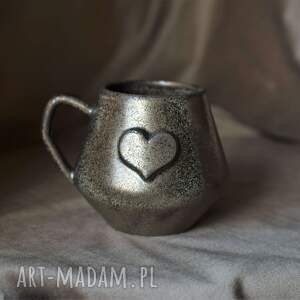 handmade kubki kubek ceramiczny z sercem rustykalny 400ml