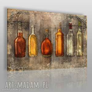 obraz na płótnie - butelki vintage - 120x80 cm - VAKU DSGN obrazy