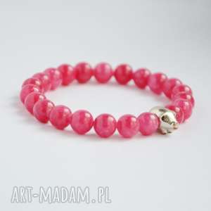 handmade bracelet by sis: świnka w różowych kamieniach