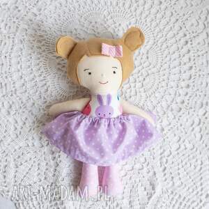 lalka fruzia - lusia 25 cm, szmiacianka królik dla dziewczynki, chrzest