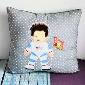 pokoik dziecka poduszka z aplikacją - kosmonauta chłopczyk dziecko, pokój