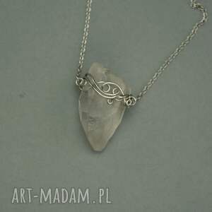 handmade naszyjniki naszyjnik minimalistyczny talizman kryształ górski wire wrapping